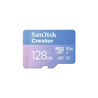 SanDisk Creator microSD Card 128GB Front