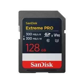 SanDisk Extreme PRO SDXC UHS-II 128GB Front