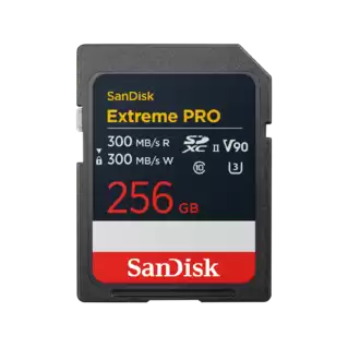 SanDisk Extreme PRO SDXC UHS-II 256GB Front