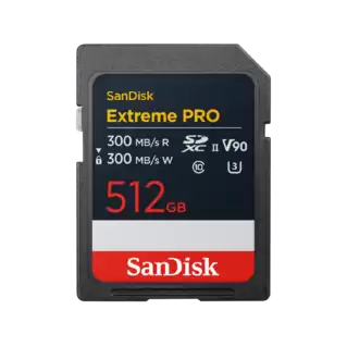 SanDisk Extreme PRO SDXC UHS-II 512GB Front
