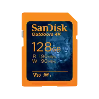SanDisk Outdoors 4K UHS-I Card 128GB Front