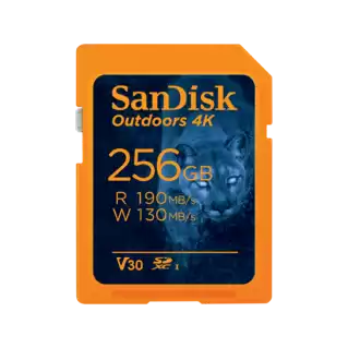 SanDisk Outdoors 4K UHS-I Card 256GB Front
