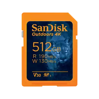 SanDisk Outdoors 4K UHS-I Card 512GB Front