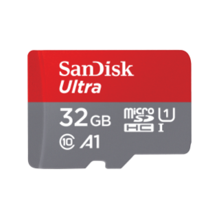 SanDisk ultra UHS-I microSD memory card with SD adapter 32GB