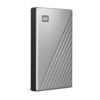 My Passport Ultra 1TB Silver Left Angled